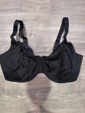 Wacoal black Lace pattern Underwire Bra, 34DDD